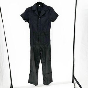 No Brand black polyester jumpsuit versatile artsy casual lightweight new